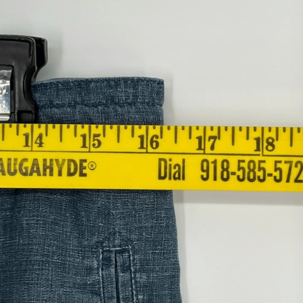 H&M L.O.G.G. Linen Jogger Pants Womens 10 Blue Drawstring Coastal Casual - Picture 6 of 14